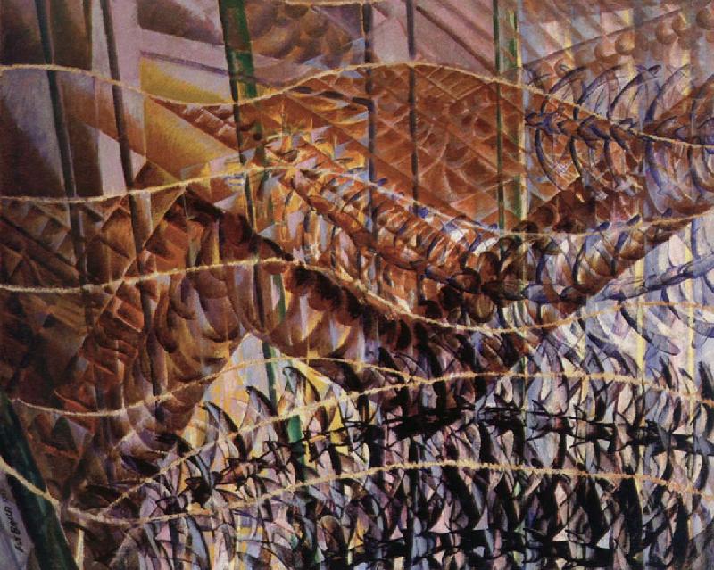 giacomo balla swifts paths of movement dynamic sequences Sweden oil painting art